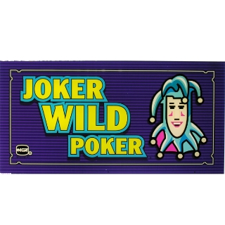 Picture of Game King Belly Glass, Joker Wild Poker-. (17.25" W 438mm x 9" H 229mm) 886-373-00