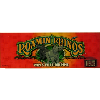 Picture of I Game Top Glass, Roamin Rhinos-. (17.5" W 445mm x 6.5" H 165mm).