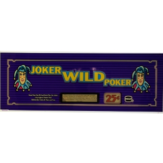 Picture of Top Glass, GK-17, 9" Top, Game King Joker Wild Poker, (17.5" W 445mm x 6.50" H 171mm)