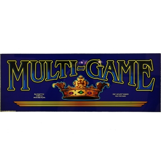 Picture of Top Glass, GK-17, 9" Top, Game King Multi-game (blue), (17.5" W 445mm x 6.5" H 165mm)