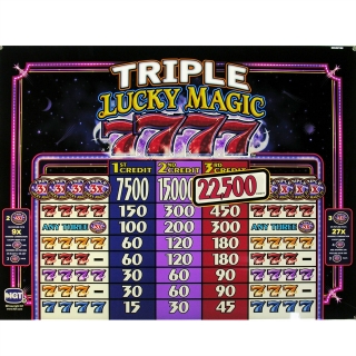 Picture of Top Glass, S2000, 16"Top, Triple Lucky Magic Sevens (19.5" W 495mm x 15" H 381mm)