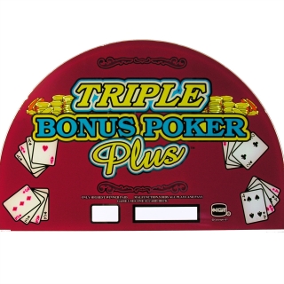 Picture of Top Glass, GK-17 Triple Bonus Poker Plus (17.50" W 445mm x 11.75" H 298mm)