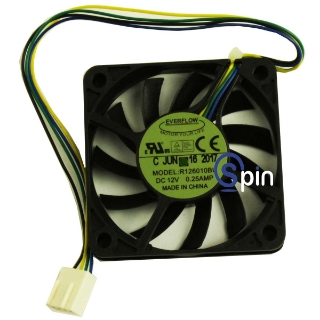 Picture of Fan, Hydraulic Bearing, 60mm x 60mm x 10mm 12V 5.8 CFM, 3 Wire 5200RPM, Bally Pro 2